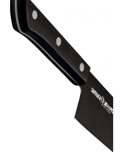 Нож Santoku Samura - Shadow, 17.5 cm, черно незалепващо покритие - 3