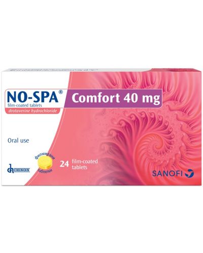 Но-Шпа Комфорт, 40 mg, 24 таблетки, Sanofi - 1