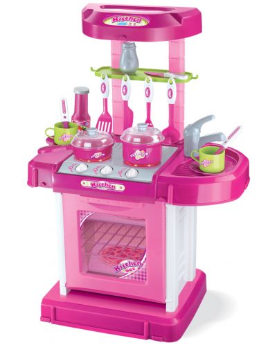 Игрален комплект Buba My Kitchen - Детска кухня, розова - 1