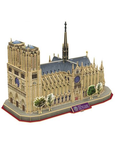 3D Пъзел Cubic Fun от 128 части - Notre Dame De Paris - 1