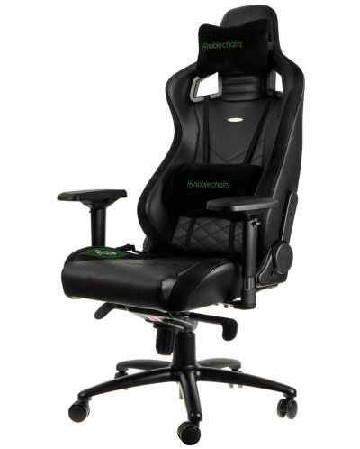 Гейминг стол noblechairs - EPIC, черен/зелен