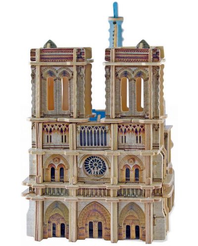 3D дървен пъзел Educa от 148 части - Катедралата Нотр Дам - 2