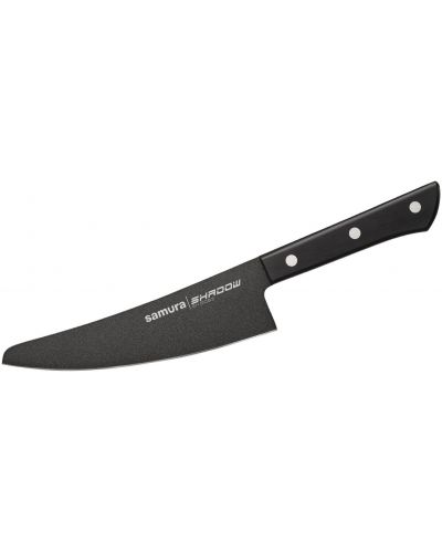 Нож на главния готвач Samura - Shadow, 16.6 cm, черно незалепващо покритие - 1