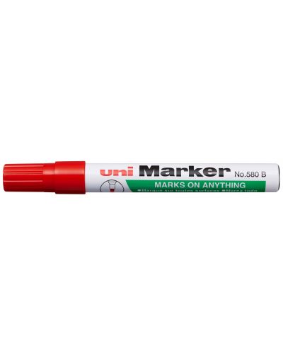 Перманентен маркер Uniball на маслена основа – Червен - 1