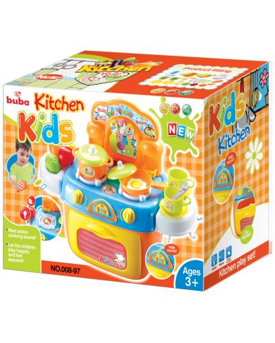 Игрален комплект Buba Kids Kitchen Fun - Детска кухня, преносима - 2