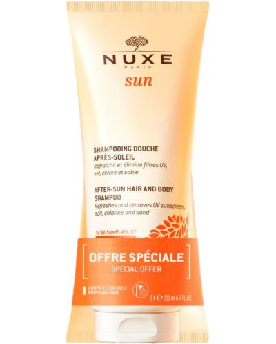 Nuxe Sun Комплект - Шампоан за коса и тяло, за след слънце, 2 x 200 ml (Лимитирано) - 1