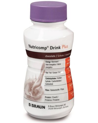 Nutricomp Drink Ентерална храна за пиене, шоколад, 4 x 200 ml, B. Braun - 1