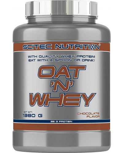 Oat N Whey, ягода, 1380 g, Scitec Nutrition - 1