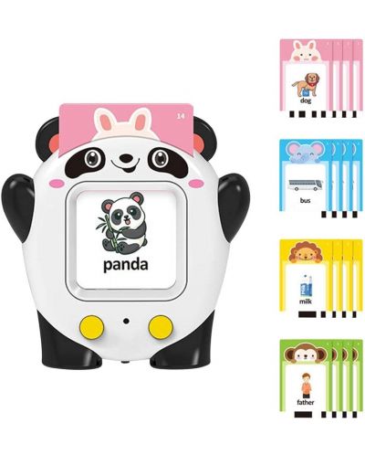 Образователна играчка Wan Ju - Четец за карти, панда - 1