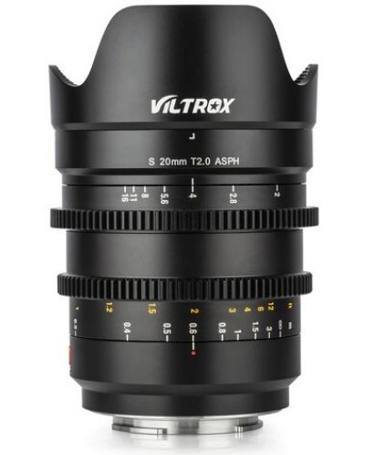 Обектив Viltrox - 20mm, T2.0, Sony E - 1