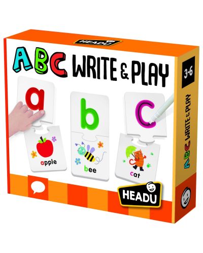 Образователен пъзел Headu ABC - Пиши и играй - 1
