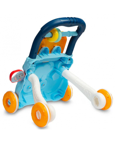 Образователна проходилка Caretero Toyz - Zoo Pusher, синя - 4