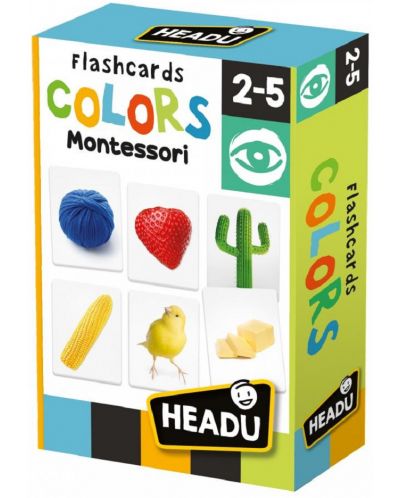 Образователни флаш карти Headu Montessori - Цветове - 1