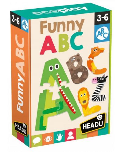 Образователна игра Headu Montessori - Забавна азбука (английска) - 1