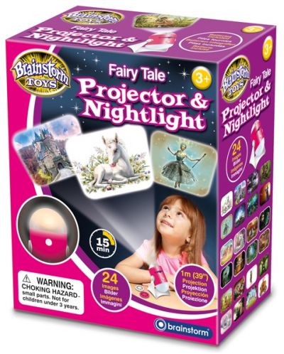 Образователна играчка Brainstorm - Проектор и нощна лампа, приказни герои - 1