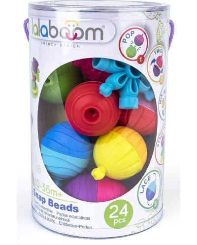 Образователна играчка Lalaboom STEM - Цветове и форми Montessori, 24 части - 2