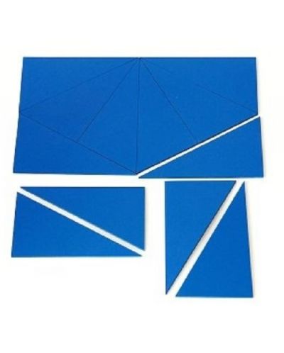 Образователен комплект Smart Baby - Монтесори конструктивни триъгълници, сини - 2