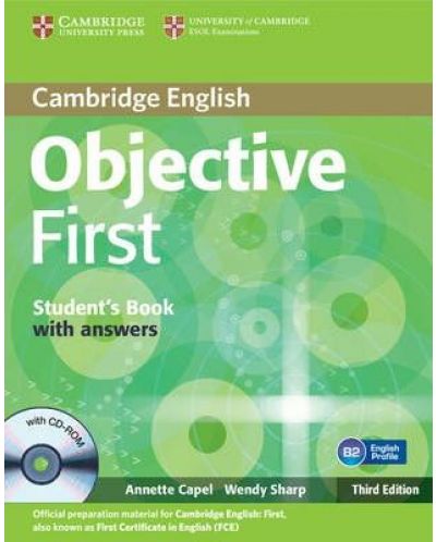 Objective First 3rd edition: Английски език с отговори - ниво В2 + CD-ROM - 1
