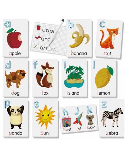 Образователни флаш карти Headu Montessori - Четене и писане - 2