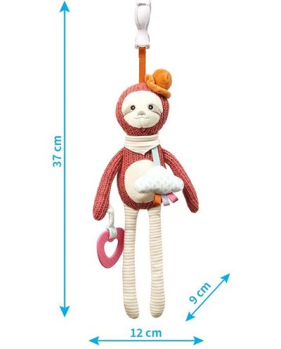 Образователна играчка за количка Babyono Play More - Ленивецът Леон - 9