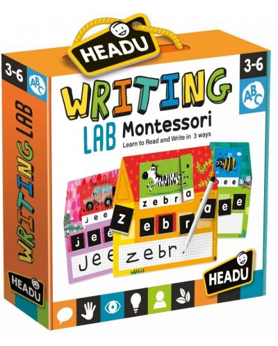 Образователна игра Headu Montessori - Лаборатория за писане - 1