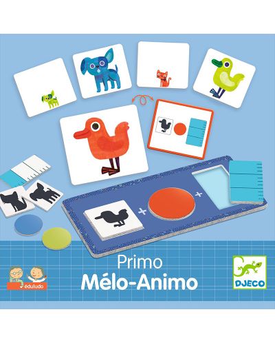 Образователна игра за сортиране Djeco - Primo melo-animo - 1