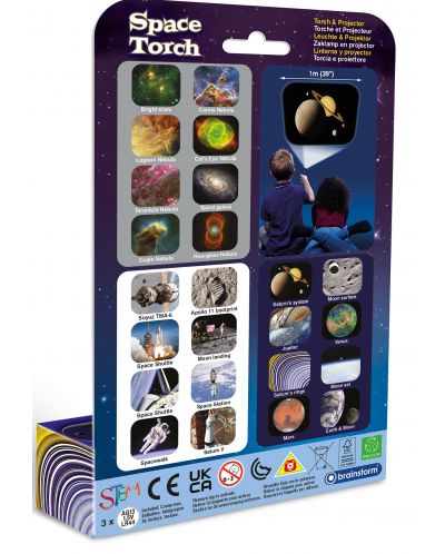 Образователна играчка Brainstorm - Фенерче с прожектор, Космос - 4