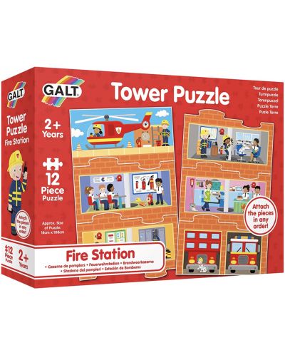 Образователен пъзел-кула Galt - Пожарна станция - 1