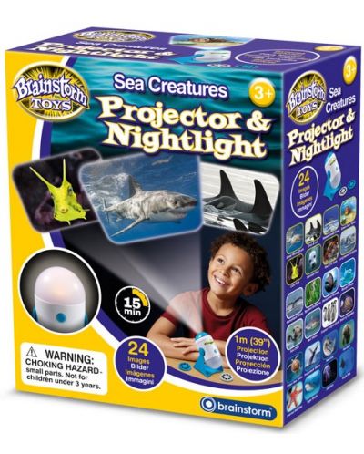 Образователна играчка Brainstorm - Проектор и нощна лампа, морски свят - 1
