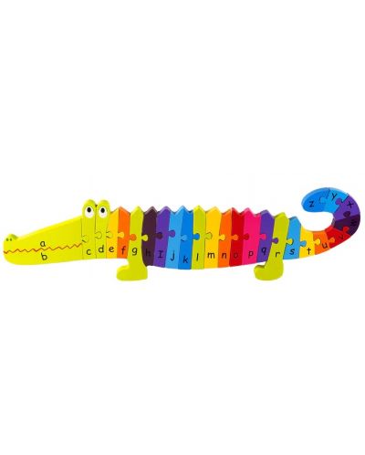 Образователен пъзел Orange Tree Toys - Крокодил, английската азбука - 2