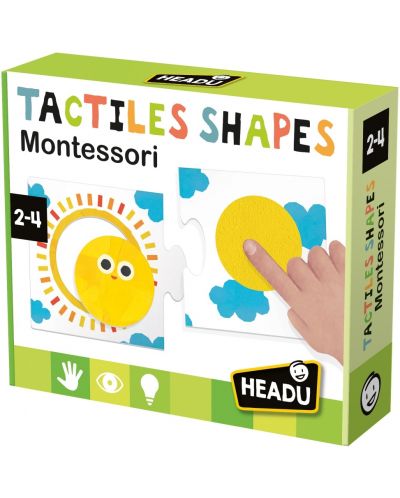 Образователна игра Headu Montessori - Тактилни форми - 1