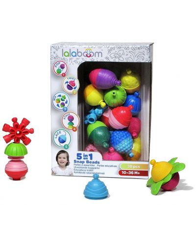 Образователна играчка Lalaboom - Изследовател, 30 части - 2