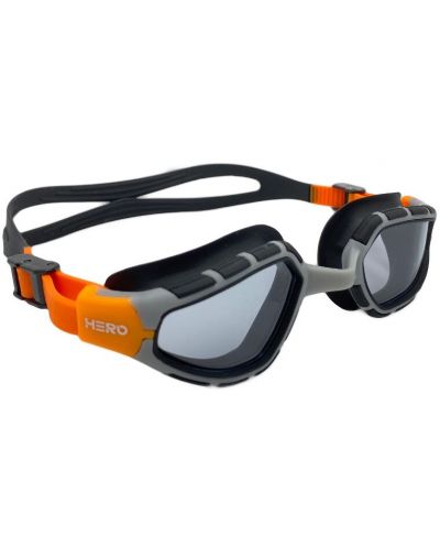 Очила за плуване HERO - Fit Senior, оранжеви/сиви - 1