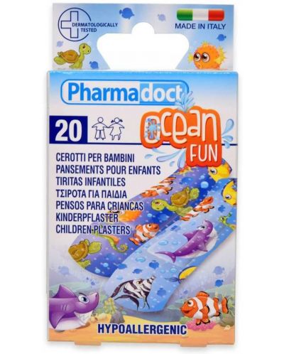 Ocean Fun Детски пластири, 7 х 2 cm, 20 броя, Pharmadoct - 1