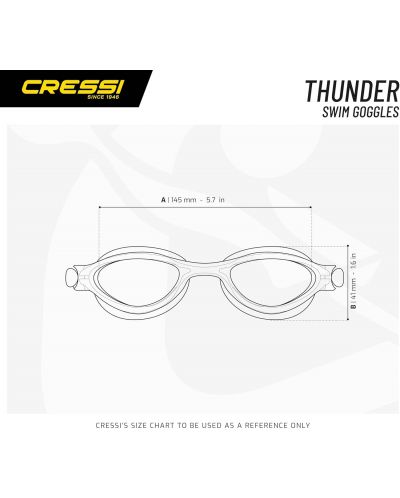 Очила за плуване Cressi - Thunder, бели/зелени - 4