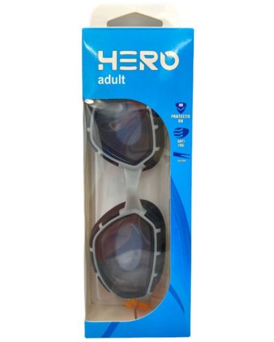 Очила за плуване HERO - Fit Senior, оранжеви/сиви - 4