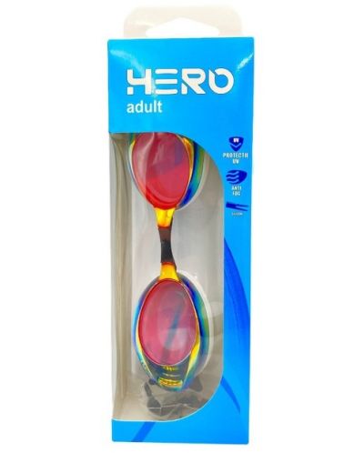 Очила за плуване HERO - Flash Mirror, черни - 3