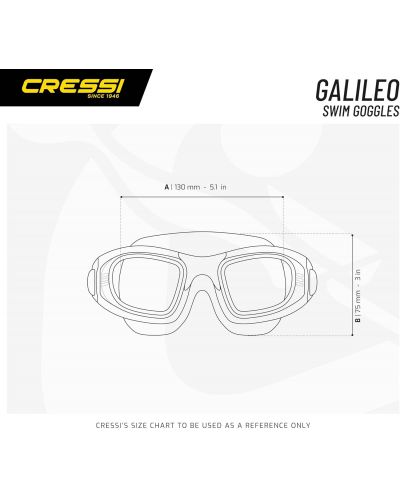 Очила за плуване Cressi - Galileo, бели - 4