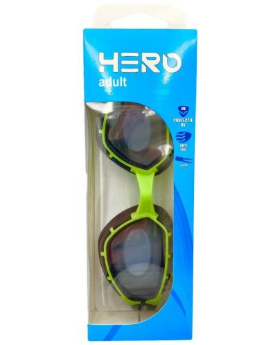 Очила за плуване HERO - Fit Senior, зелени/черни - 4
