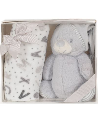 Одеяло с играчка Cangaroo - Grey bear, 90 x 75 cm - 2
