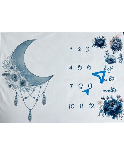 Одеяло за снимки Milestone - Луна, 75 х 100 cm - 3