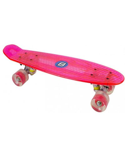 Детски скейтборд D'Arpeje Funbee - С LED светлини, розов - 1