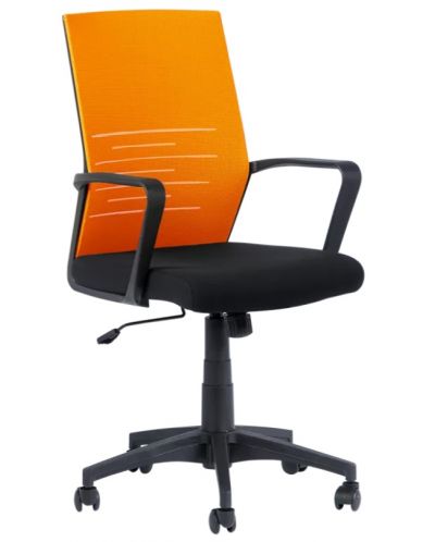 Офис стол Carmen - 7041, черен/оранжев - 2