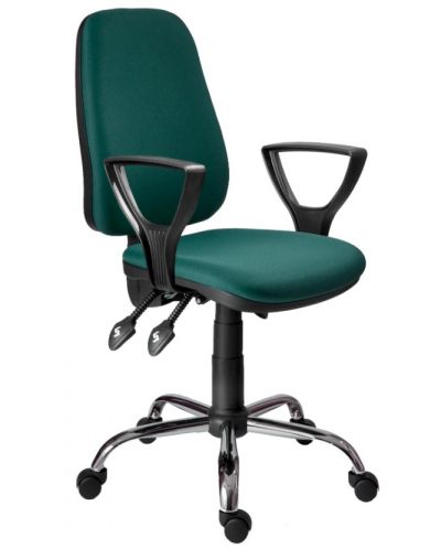 Офис стол Antares - 1140 ASYN CR + BR25 D6, тъмнозелен - 1