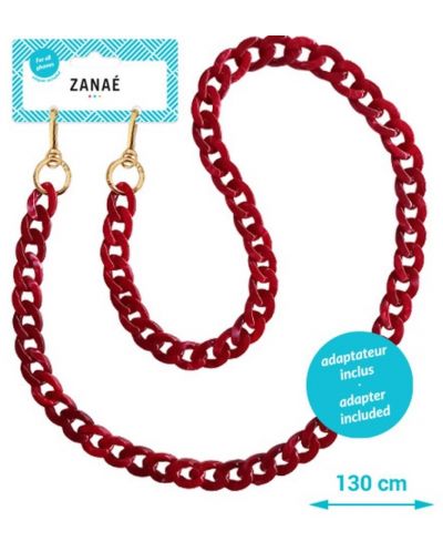 Огърлица за смартфон Zanae - Coral Red, размер L, червена - 1