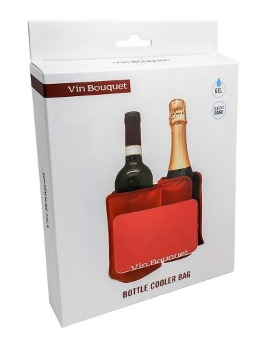 Охладител за бутилки с гел Vin Bouquet - Червен - 4