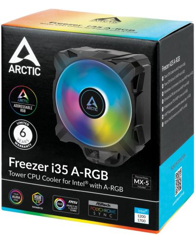 Охладител Arctic - Freezer i35 A-RGB, 120 mm, Intel - 8