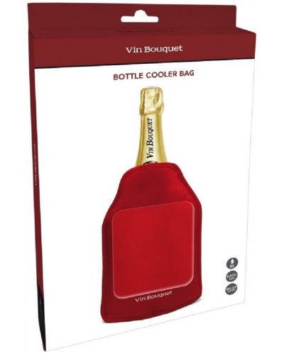 Охладител за бутилки с гел Vin Bouquet - Червен - 4