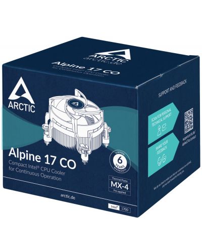 Охладител Arctic - Alpine 17 CO, 92 mm, Intel - 8