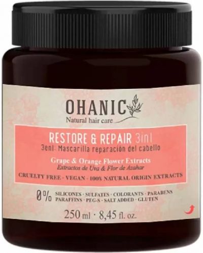 Ohanic Restore & Repair Маска за възстановяване за суха и увредена коса, 250 ml - 1